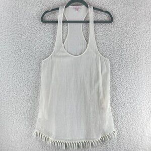 Victoria's Secret White Scoop Neck‎ Swim Suit Cover-Up Womens Cotton Size Medium